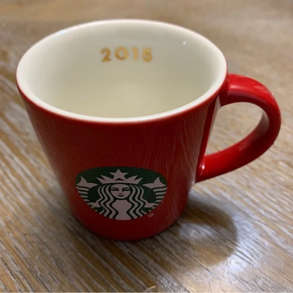Starbucks | Dining | Starbucks Red 3 Oz Espresso Ceramic Mini Coffee Mug Cup  Holidays 25 | Poshmark
